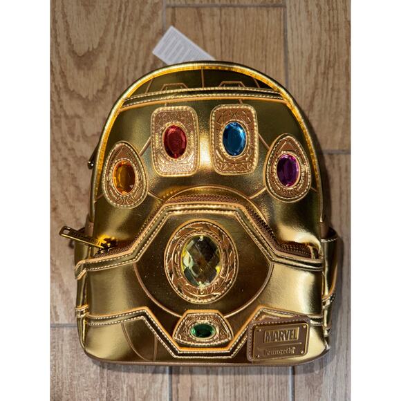 Disney Parks Marvel Avengers Infinity War Loungefly Thanos Gauntlet Backpack NWT - Picture 1 of 5